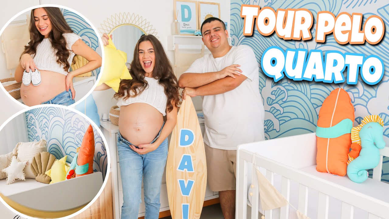 TOUR PELO QUARTINHO DO BABY DAVI 😍 *tema surf*🏄‍♂️