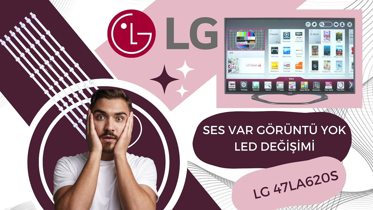 SES VAR GÖRÜNTÜ YOK LG 47LA620S LED DEĞİŞİMİ HEMDE 550TL