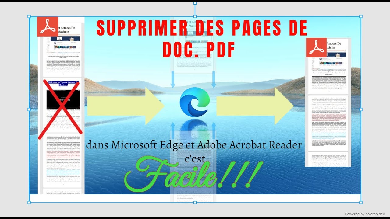 Supprimer des pages de PDF gratuitement et facilement à l'aide de Microsoft Edge  et Adobe Acrobat