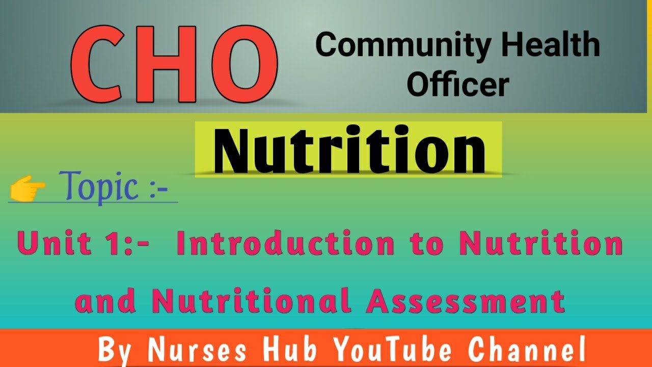 CHO MCQs || Nutrition || Introduction to Nutrition and Nutritional Assessment ||