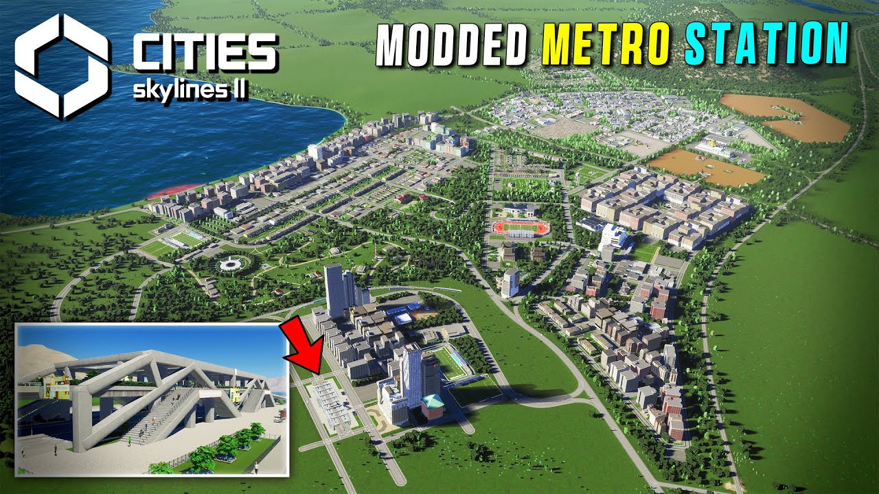Building Ultra Realistic Modded Metro Station in Cities Skylines 2 | City Skylines 2 Gameplay