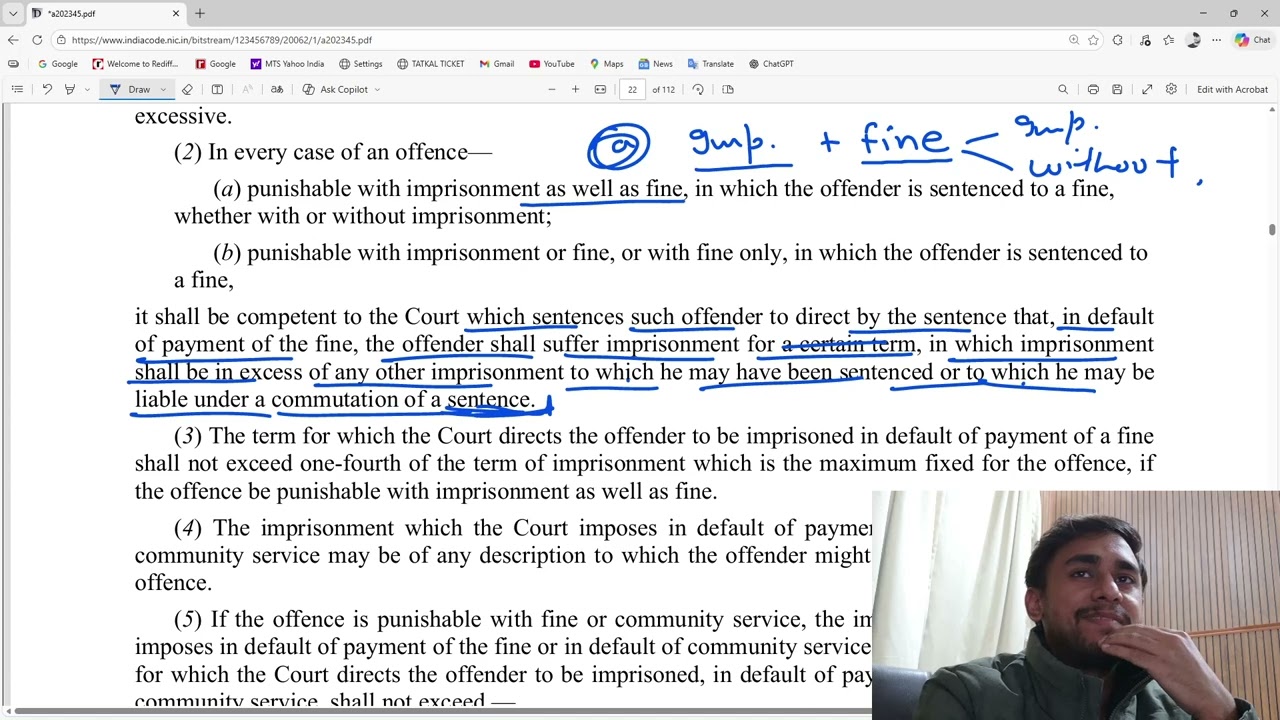 Sec. 8 |Amount of fine, liability in default of payment of fine, etc | Bharatiya Nyaya Sanhita, 2023
