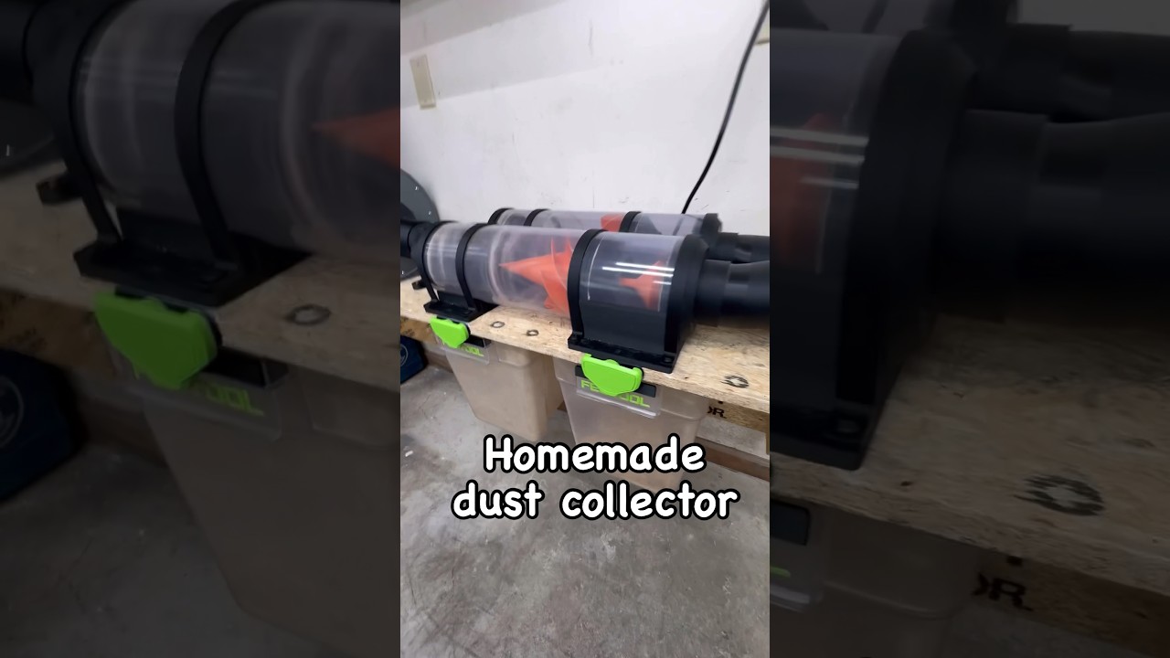 3D printed homemade centrifugal dust collector #woodworking #tools #diy