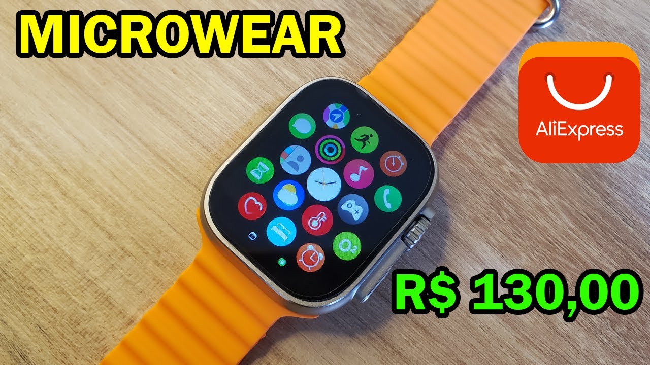 MICROWEAR WATCH 3 ULTRA SMARTWATCH COM TELA AMOLED, GPS E APROVA DE &Aacute;GUA !!!