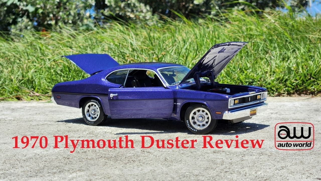 Unboxing / Review: 1970 Plymouth Duster 340 (Plum Crazy) in 1/18 scale by Auto World