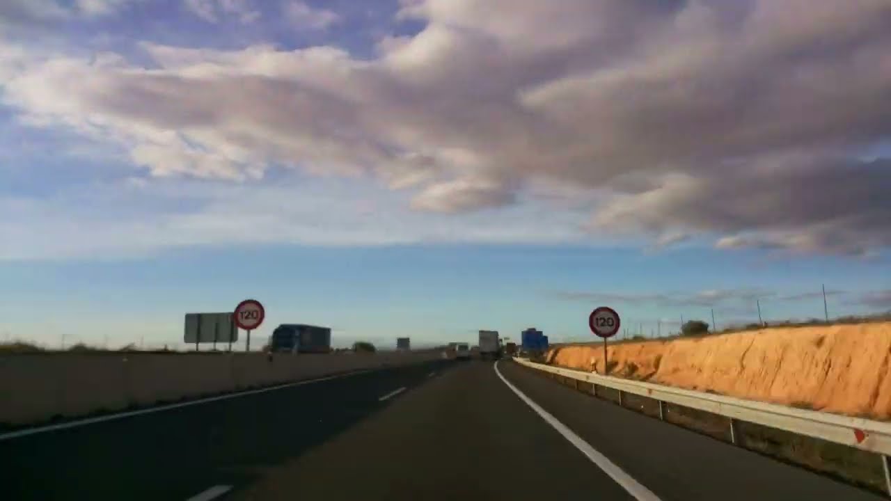 Valencia - Madrid drive-lapse