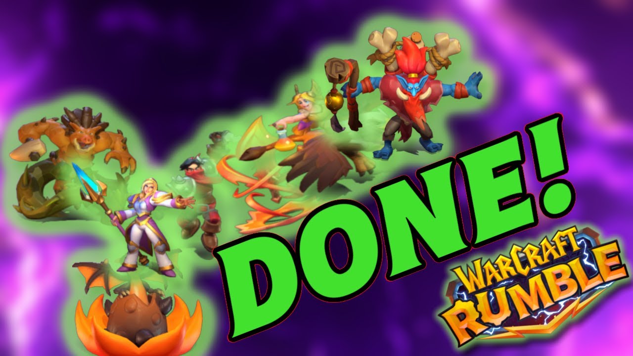 All PVE content is done with 1 deck! Here is the resul! Warcraft Rumble!