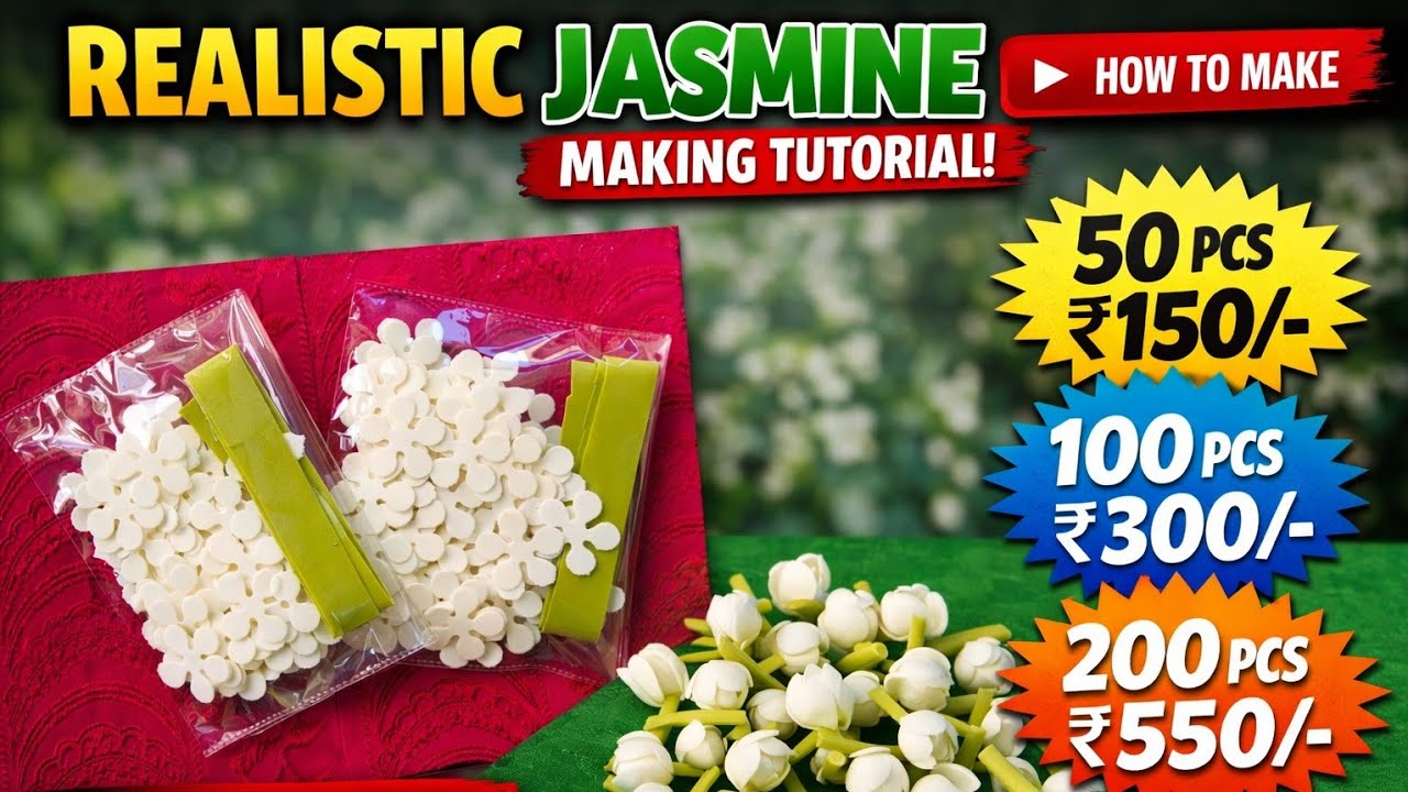 How to make Realistic Jasmine buds with a making kit #trending #fyp #viral 