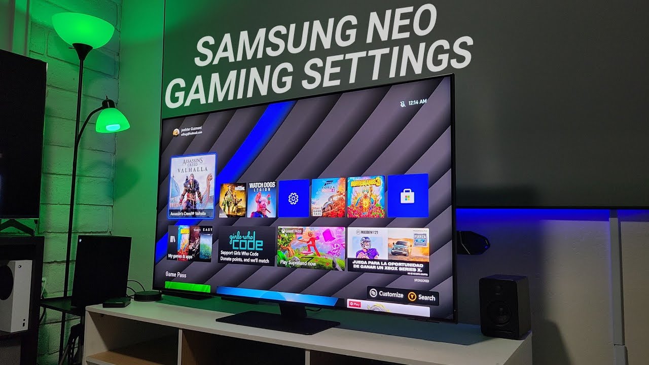 Samsung NEO QN85A Xbox SX Gaming settings and Dolby Atmos setup