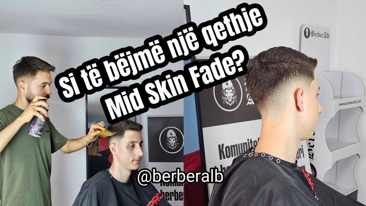 Si të bëjmë një qethje Mid Skin Fade ✂️💈(How to do a Mid Skin Fade Haircut) tutorial nga Klejdi Meta