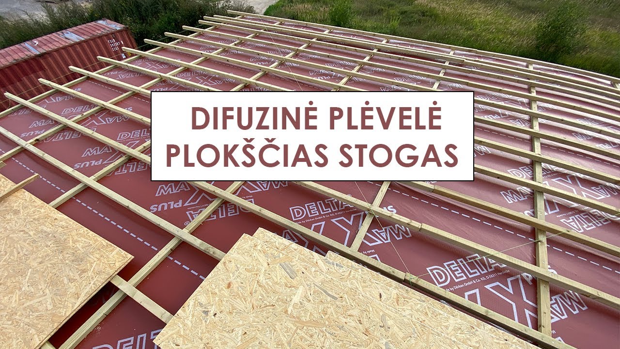 Difuzinės plėvelės ant plokščio stogo darbai / Darėme patys / 