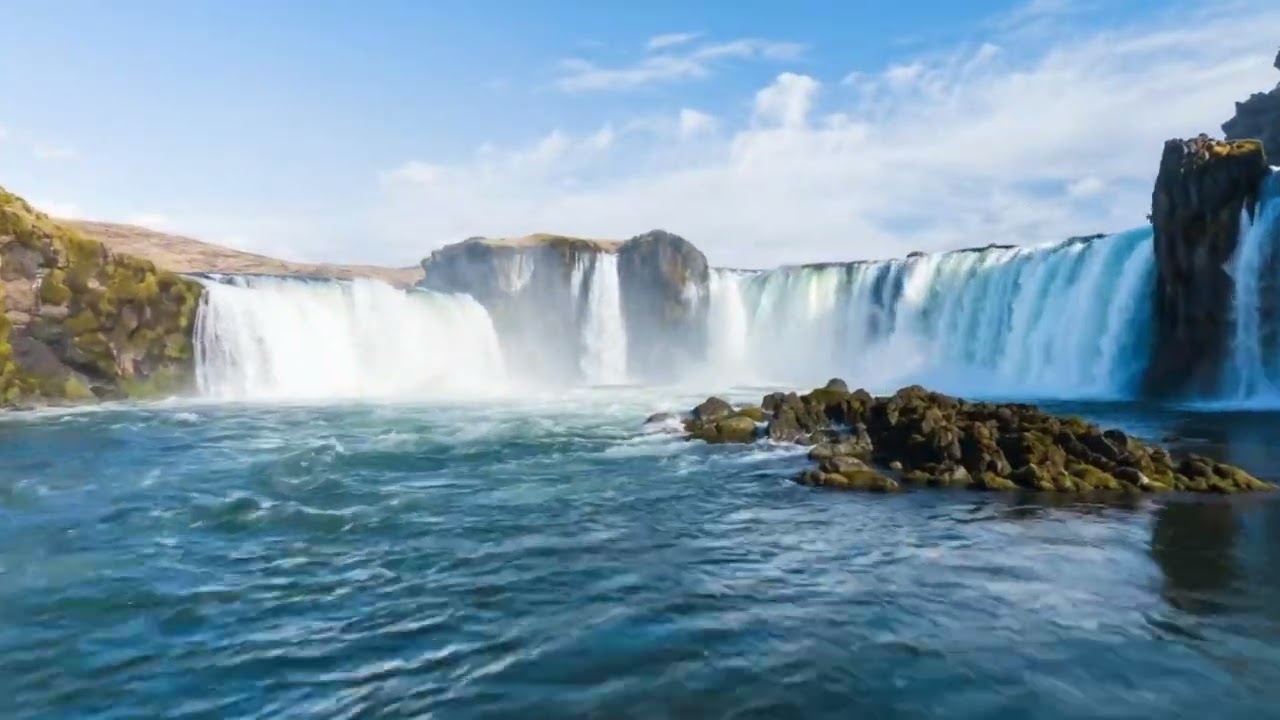 30 Minutes of Crystal Clear Waterfalls & Blue Rapids | 4K Nature Relaxation 
