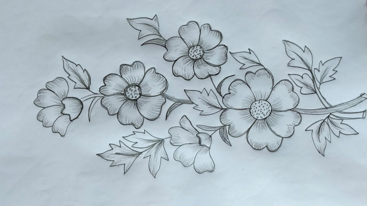 Hand embroidery dressing table/window curtain design drawing tutorial,Amazing free hand drawing