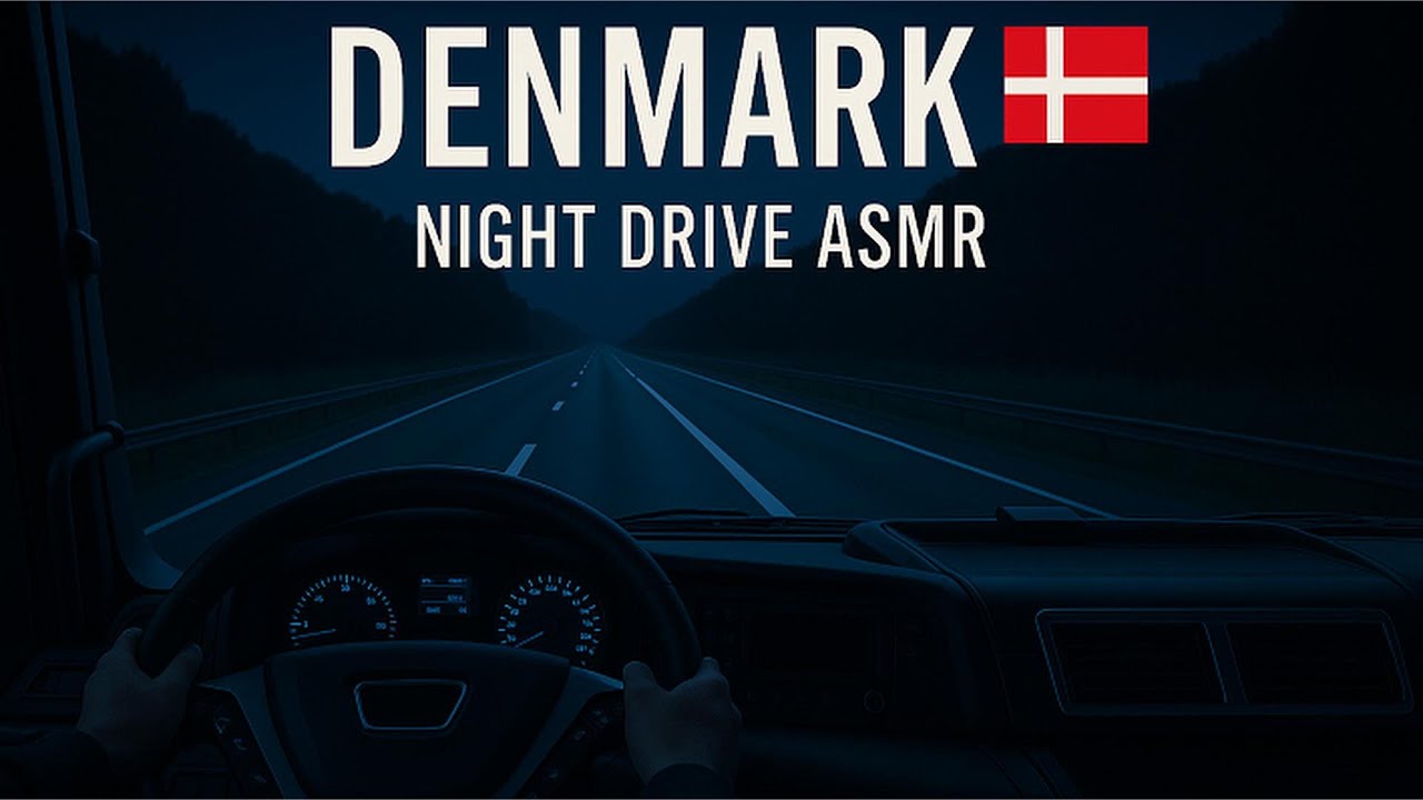 POV Nighttime Drive Denmark ASMR | Peaceful Driving