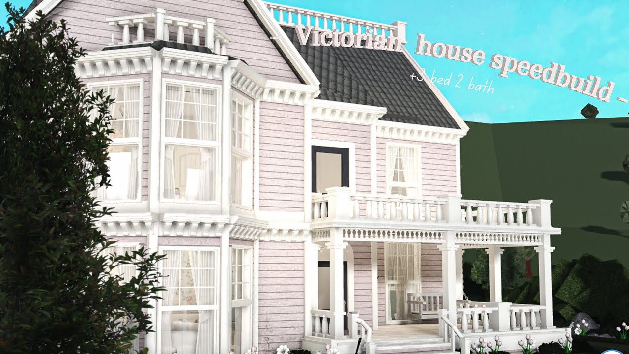 ♡ Pink victorian family house speedbuild + tour ♡ | 1.2m | roblox bloxburg |