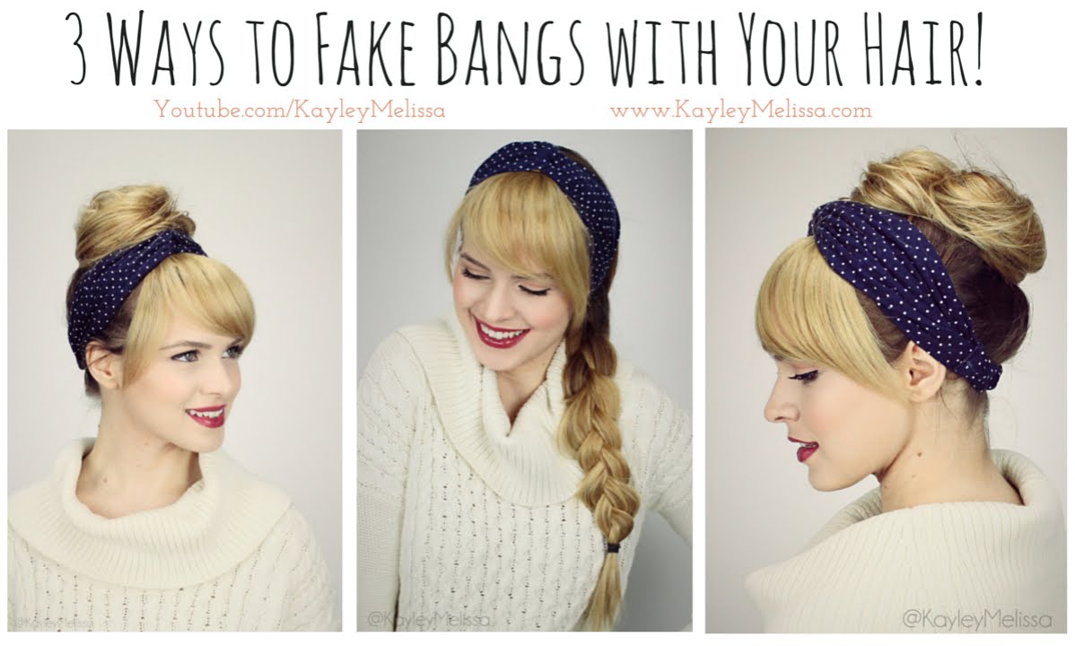 3 Ways to *Fake Bangs* with Your Hair!!