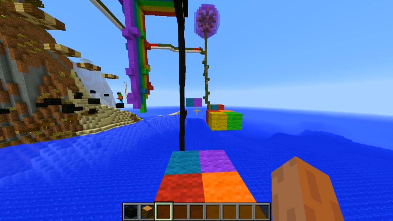 Minecraft PARADISE ISLAND PARKOUR with Vikkstar Bodil & Simon (Minecraft Parkour)