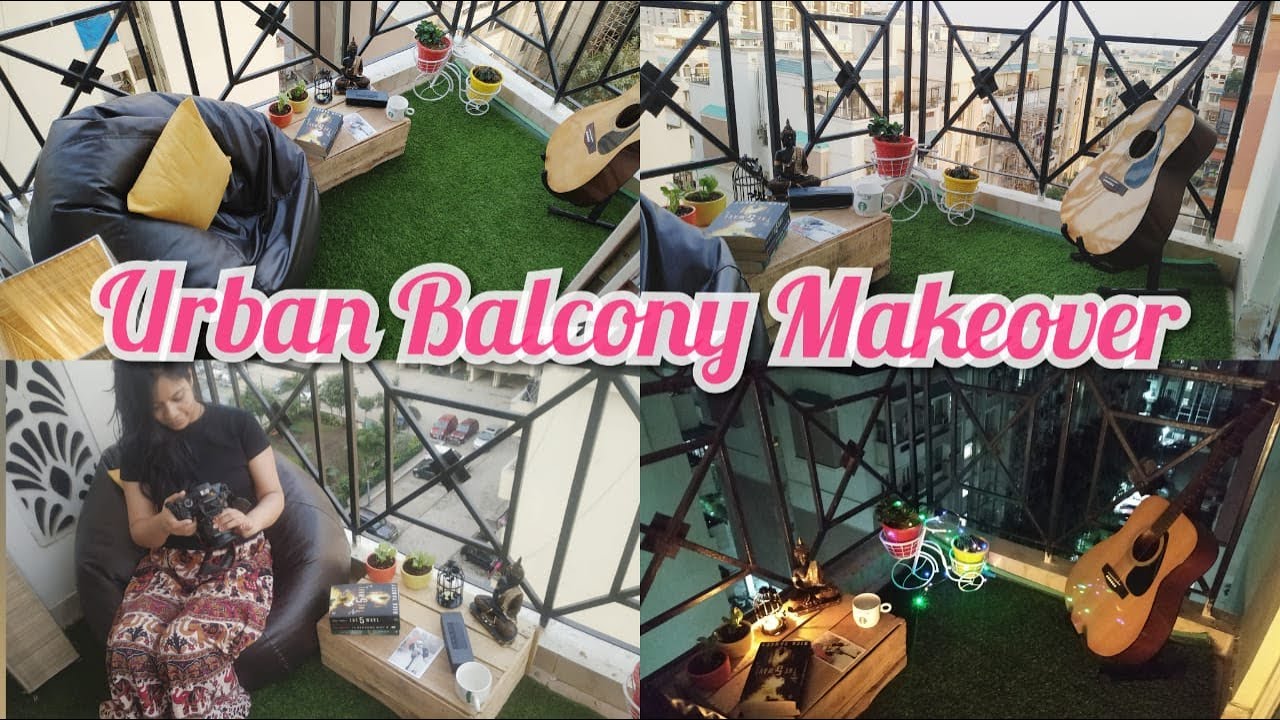 Urban Balcony Makeover/ Minimalist Balcony Makeover/ Balcony Tour   #Balconygoals  #Balconydecor