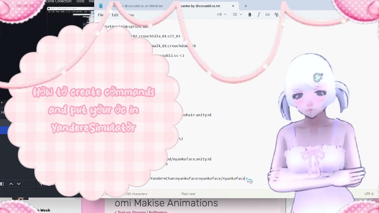 🌸 How to create commands and put your oc in YandereSimulator 🌸