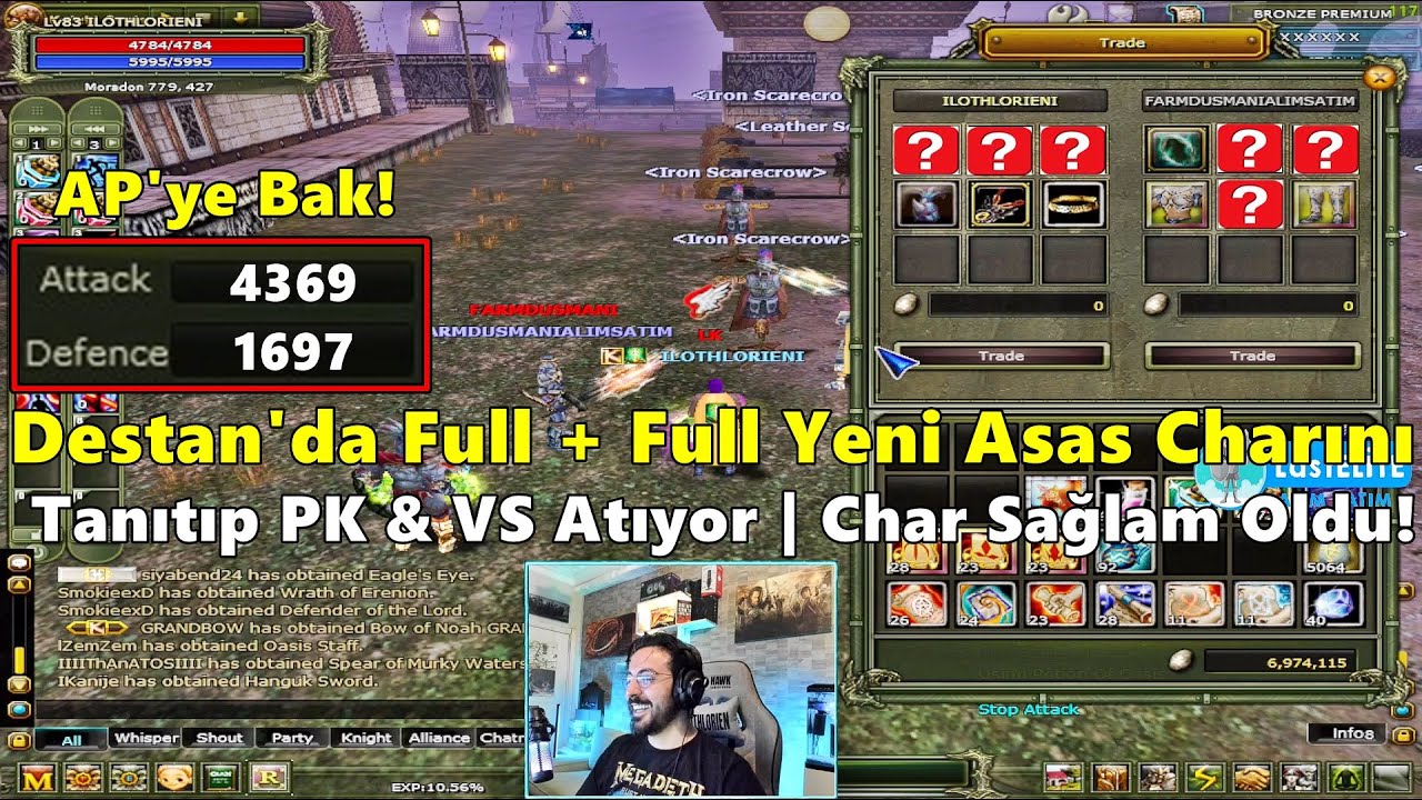 Lothlorien - Destan'da Yeni Dizdiği Full + Full Asas Charını Tanıtıp PK & VS Atıyor! | Knight Online