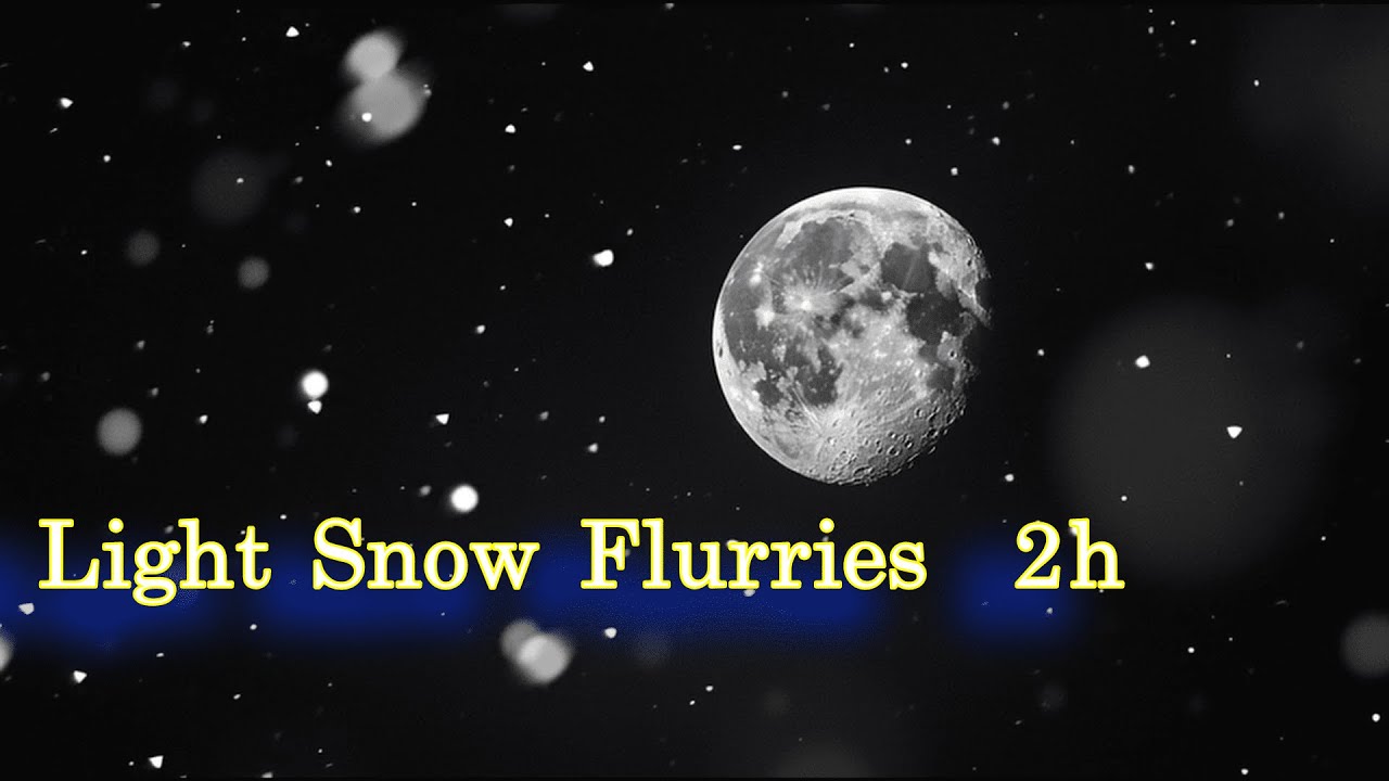 Snow Flutters Down Under a Faraway Moon | 2Hours of Stillness