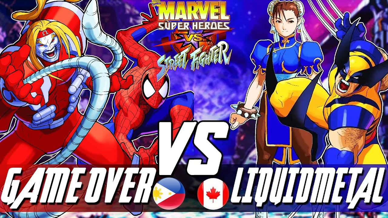 Marvel Super Heroes Vs Street Fighter:🔥Game Over Vs LiquidMetalX🔥| High Level Gameplay.