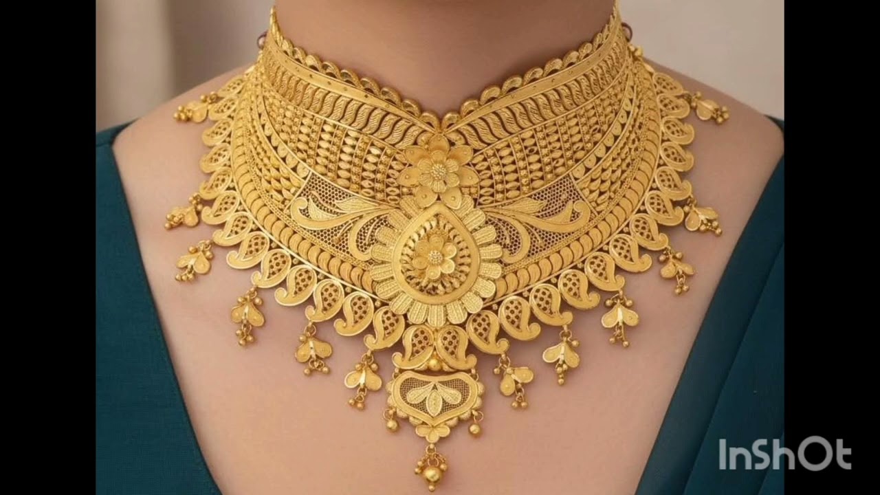 new gold long necklace design 2026