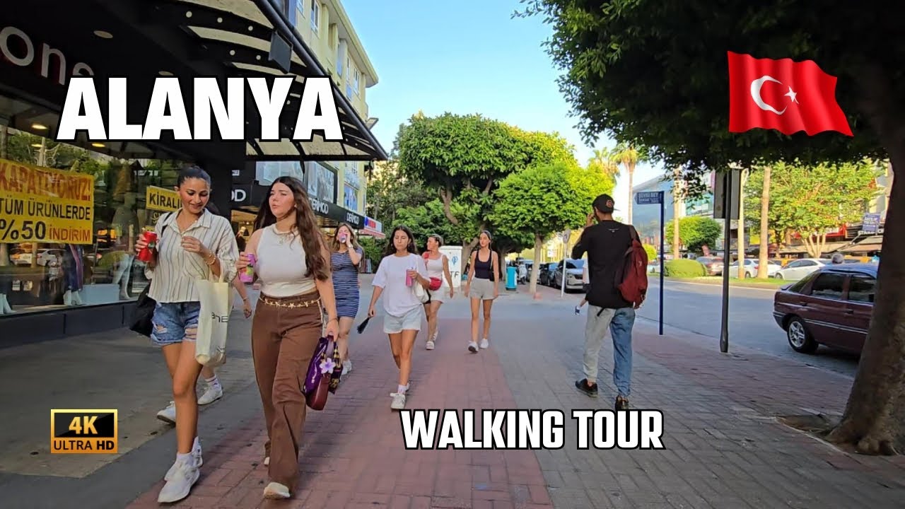 Alanya City Center Walking Tour Turkey 2025 | Alanya City Center Promenade Antalya Türkiye [4K HDR]