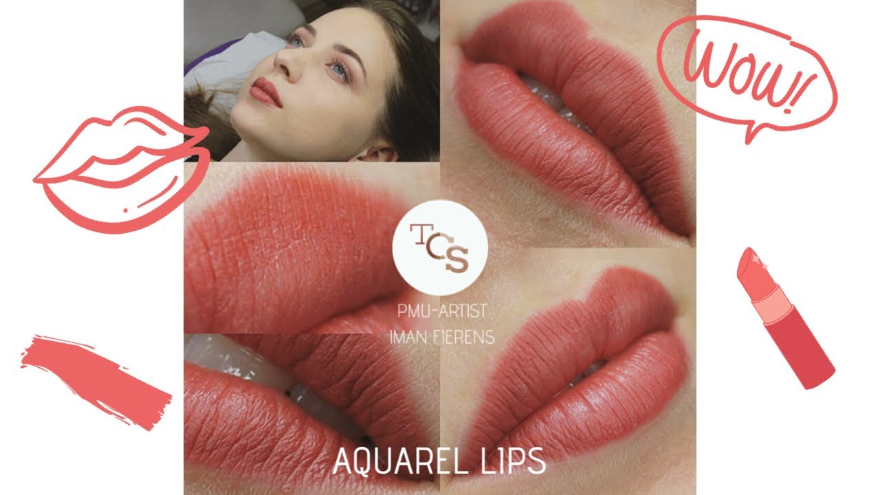Aquarel Lips (pmu) - demo permanent make-up - pixel shading