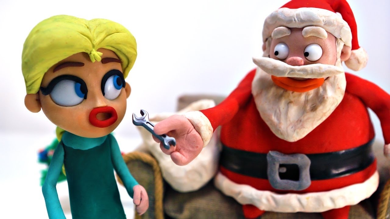 Santa Claus le Hace una BROMA a Elsa - Saco Magico de Santa Animacion Play Doh