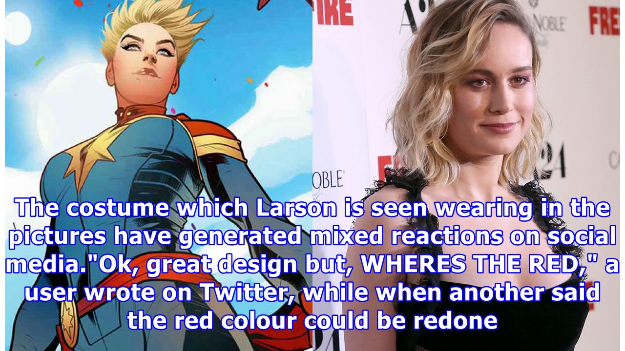 Photos of brie larson in captain marvel costume leaked