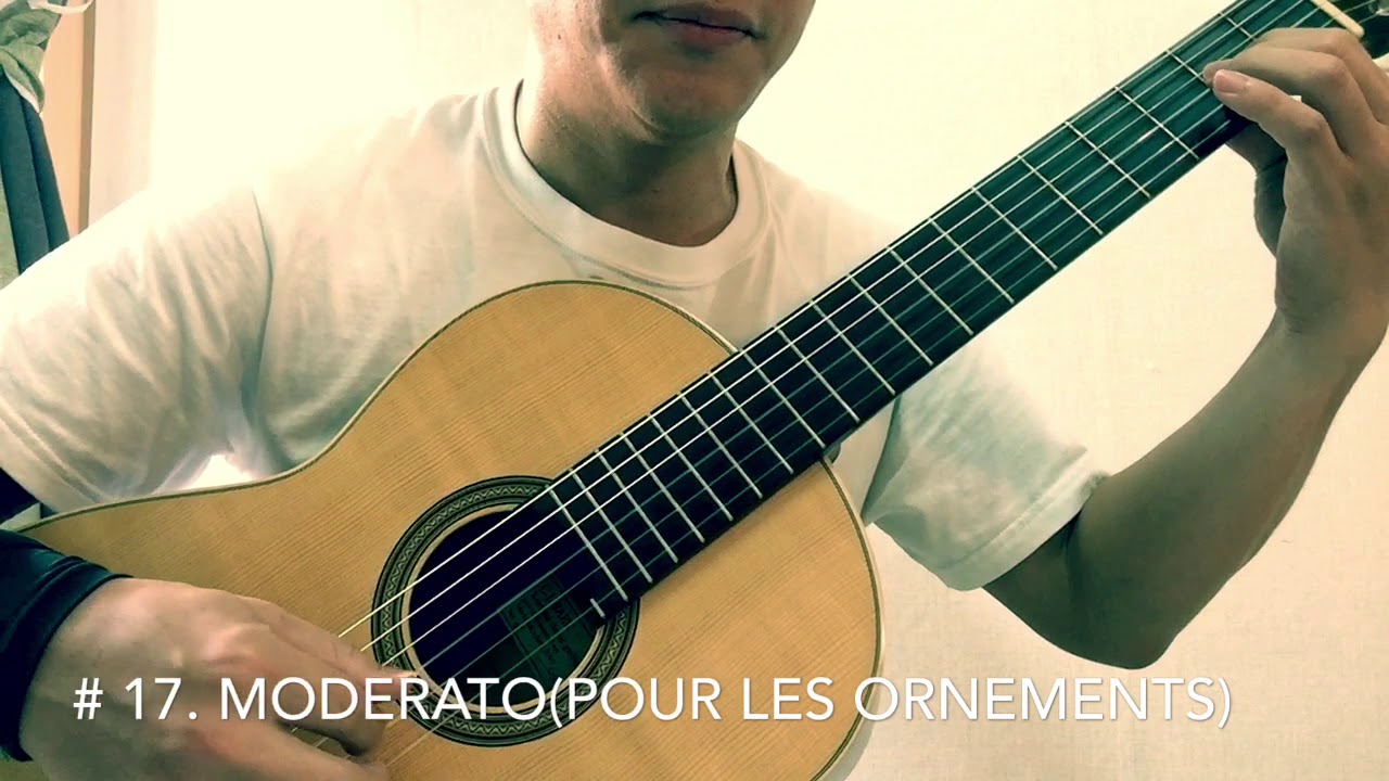 Leo Brouwer_Etudes Simples # 17. MODERATO(Pour les ornements)