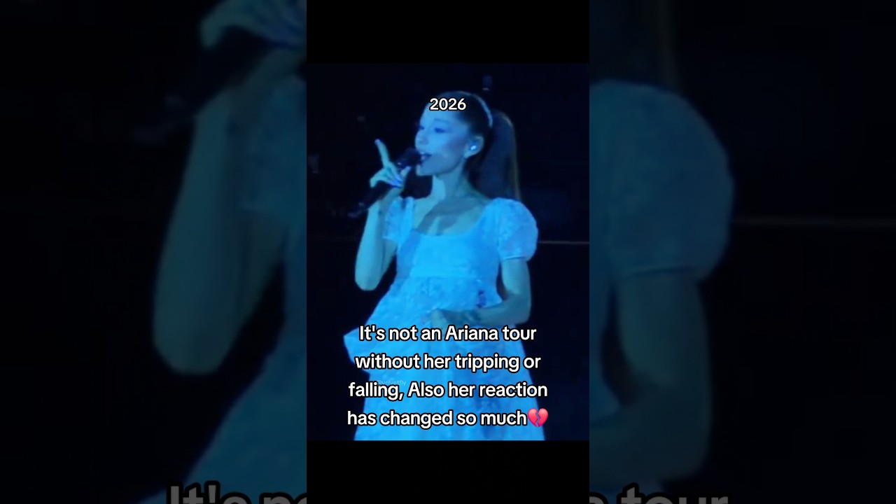 It's not an Ariana Grande tour without her tripping / falling, Also her reaction changed so much💔😭