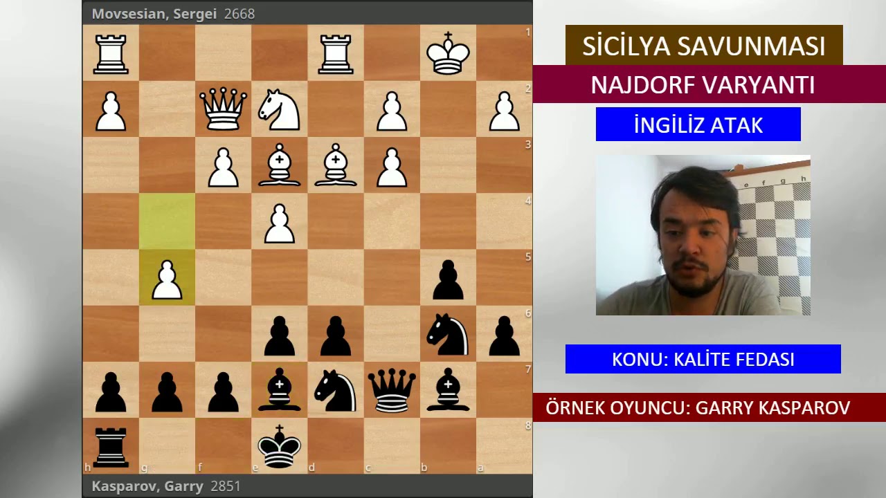 Kasparov Najdorf Oynarsa! | Satranç Açılışları: Najdorf Varyantı İngiliz Atak Devamyolu