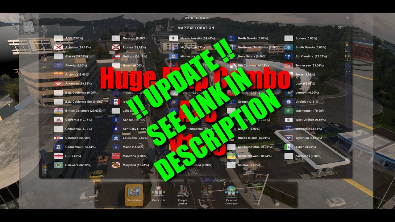 Huge Map Combo - Mod Order - American Truck Simulator v1.48