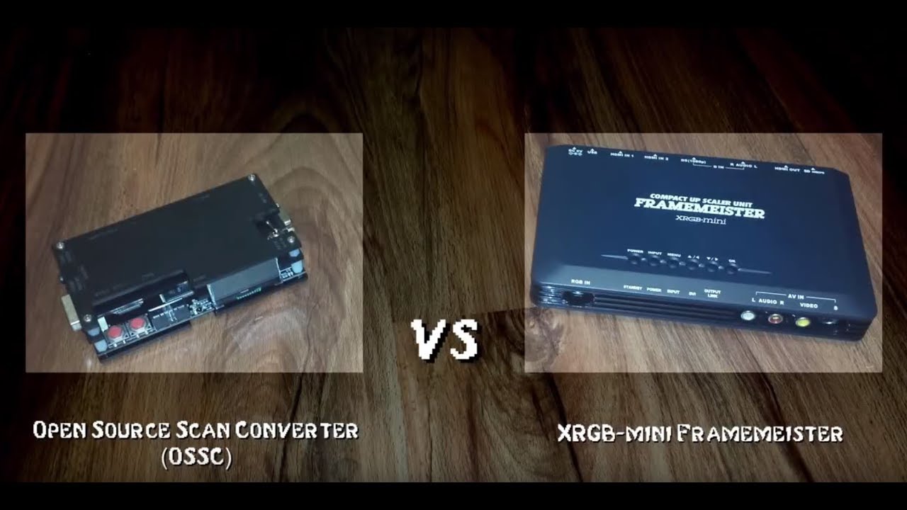 Retro Gaming: OSSC vs xRGB Mini Framemeister Component and SCART upscaler comparison - 720p 1080p