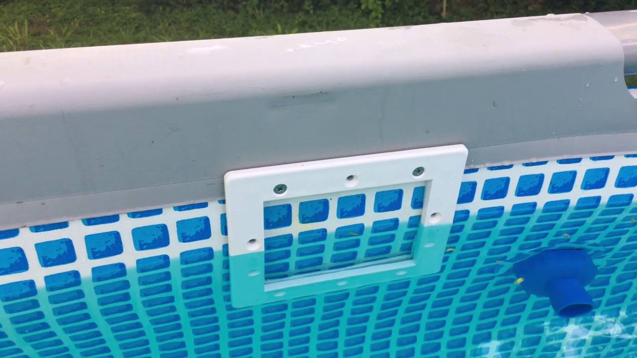 Installation of Hayward inwall skimmer on Intex 24'x52