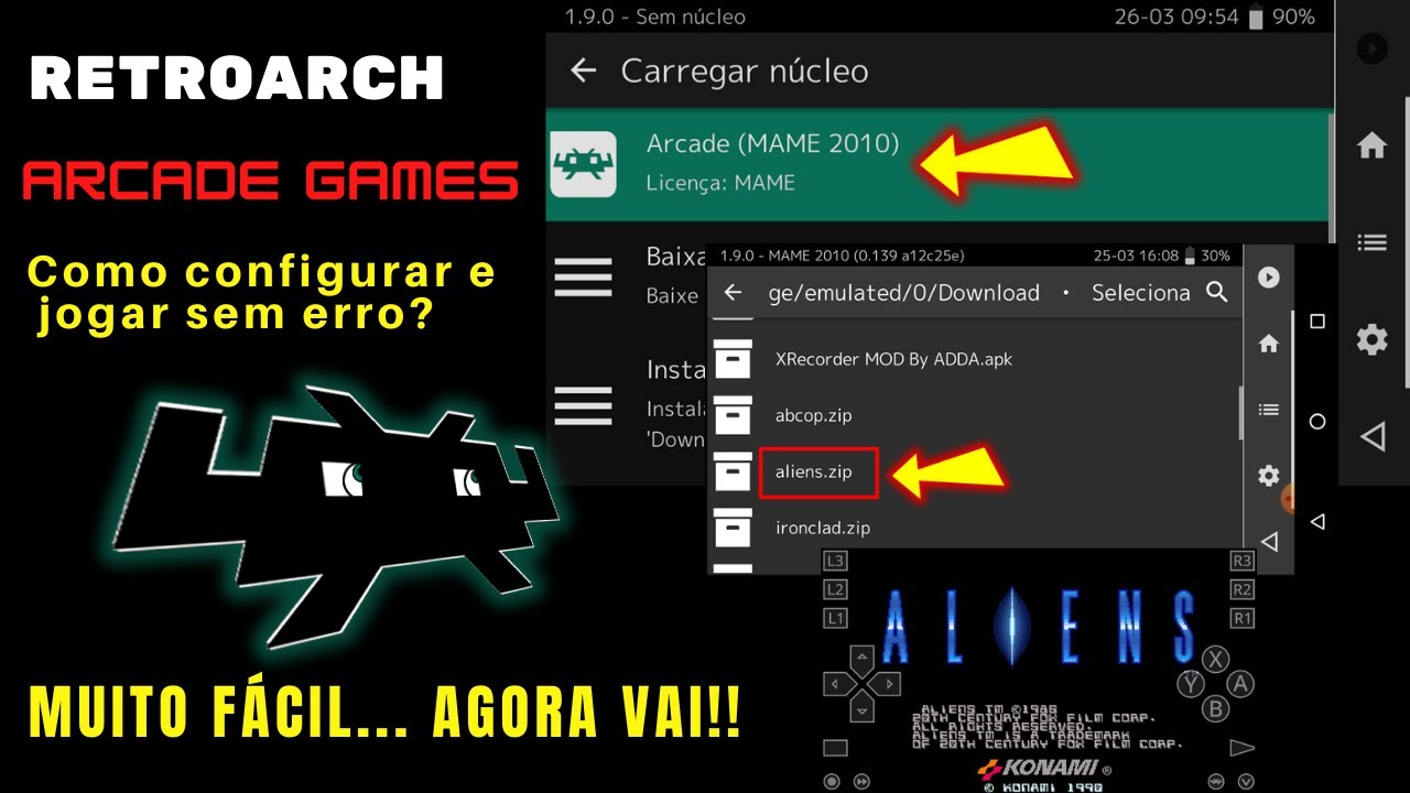 Como rodar jogos arcade no Retroarch android. How to easily run arcade games on Retroarch android!!!