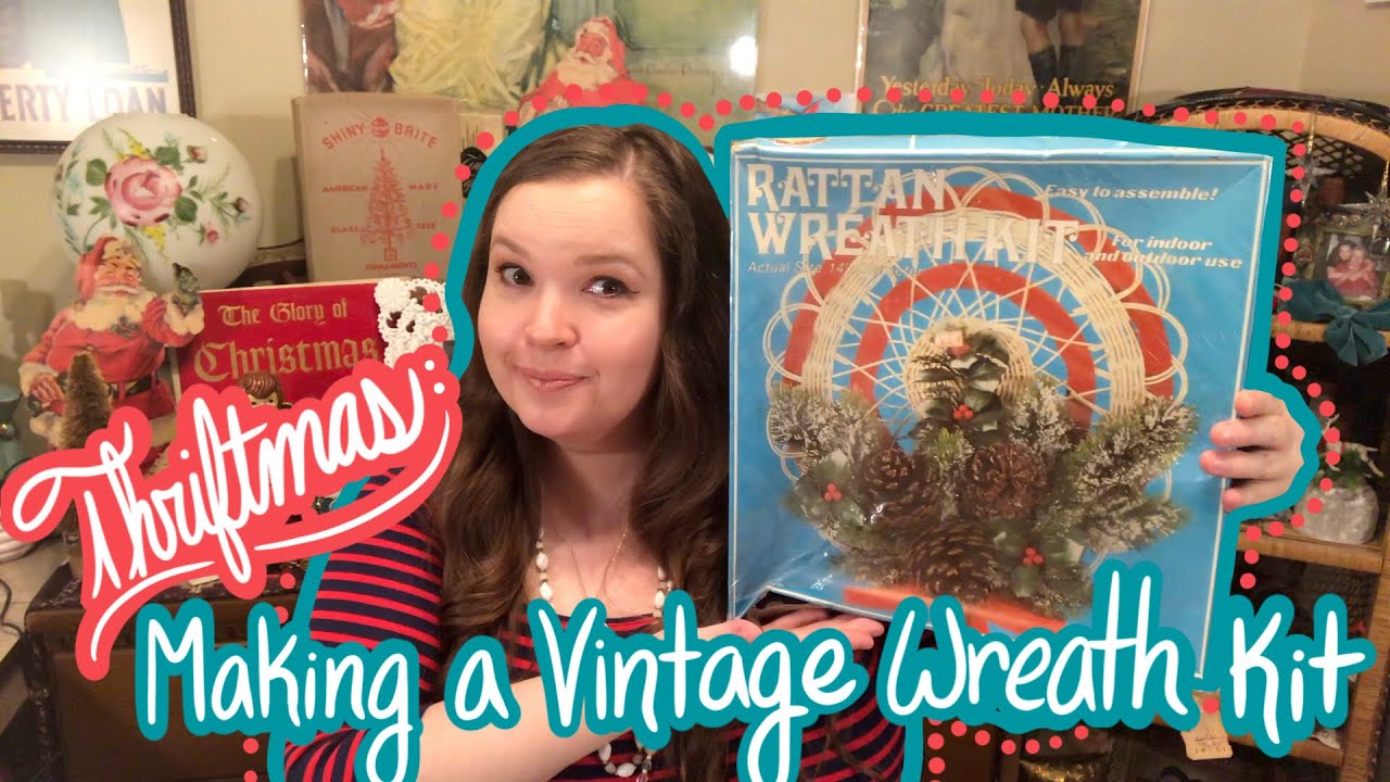 Thriftmas: Making A Vintage Wreath Kit | Vintage Unboxing | New Old Stock DIY Craft