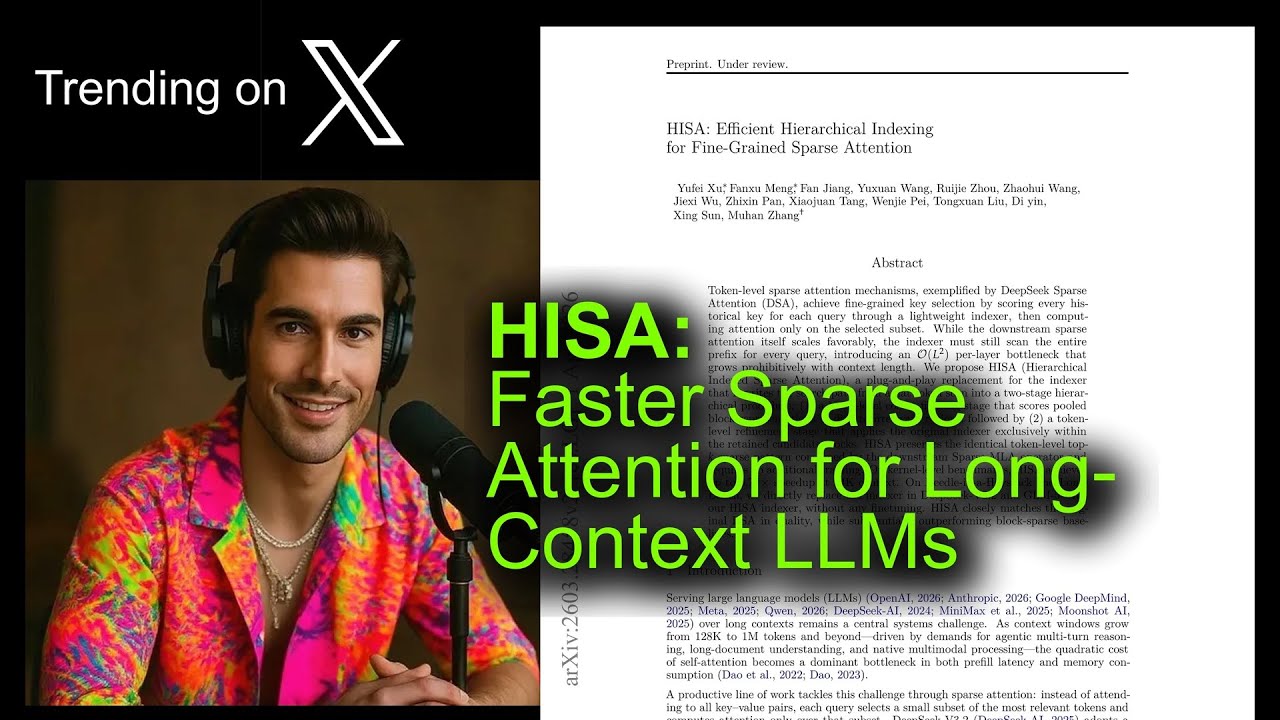 HISA: Faster Sparse Attention for Long-Context LLMs