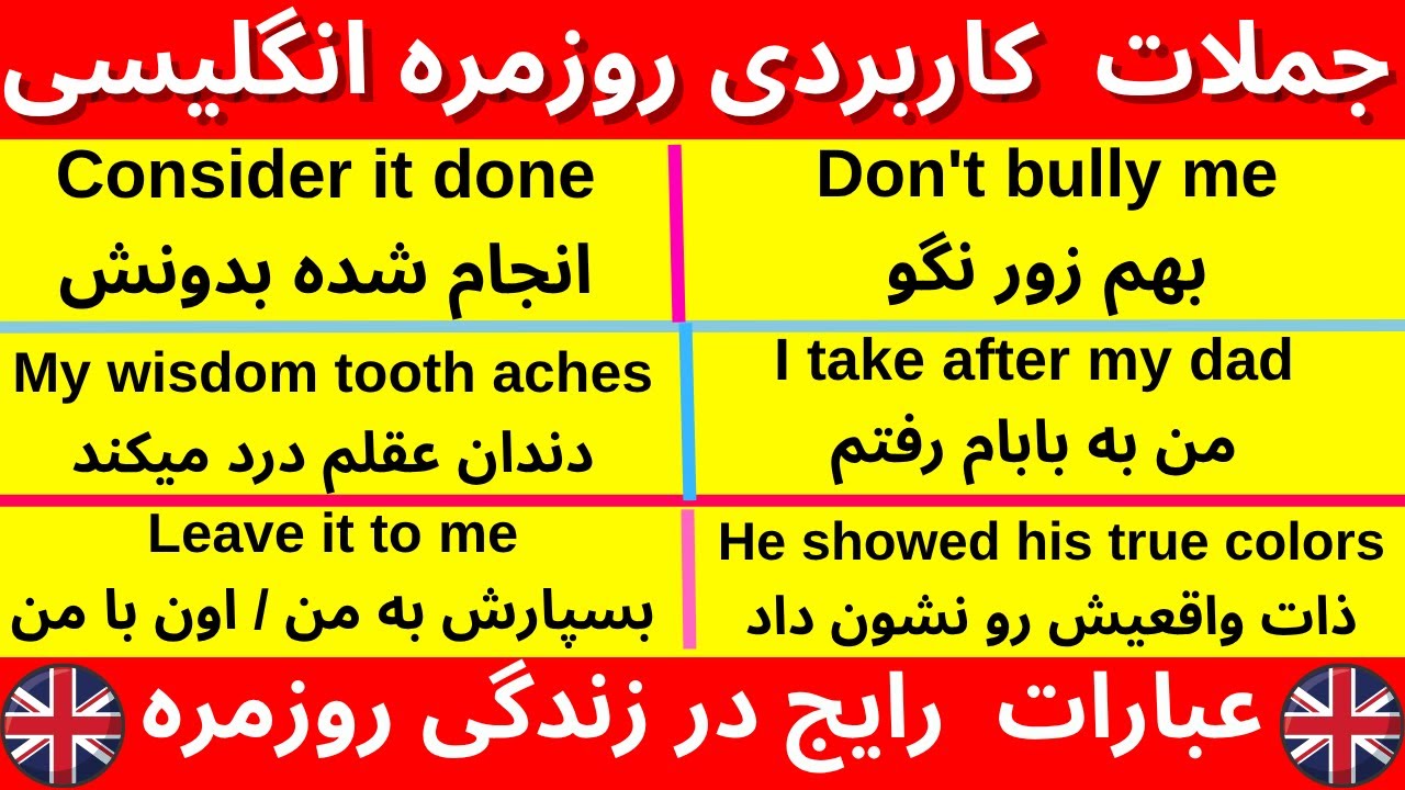 جملات رایج و کاربردی زبان انگلیسی | روزمره و آسان