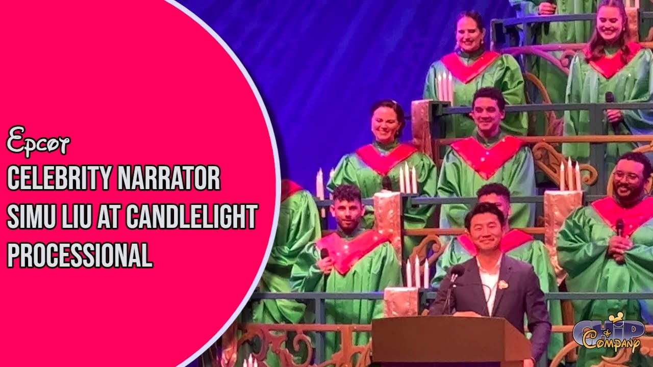 Celebrity Narrator Simu Liu Performs at Epcot's Candlelight Processional