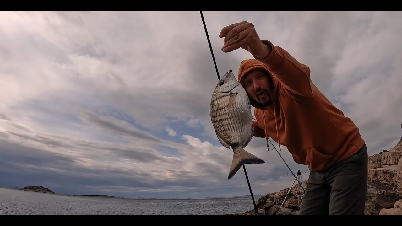Ribarski raj otok Murter - Orada - Komarča - Ribolov s obale 2022 - GoPro 10 - Fishing - Croatia