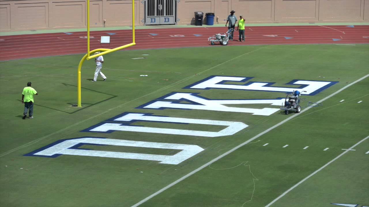 Duke workers prep Wallace Wade Stadium