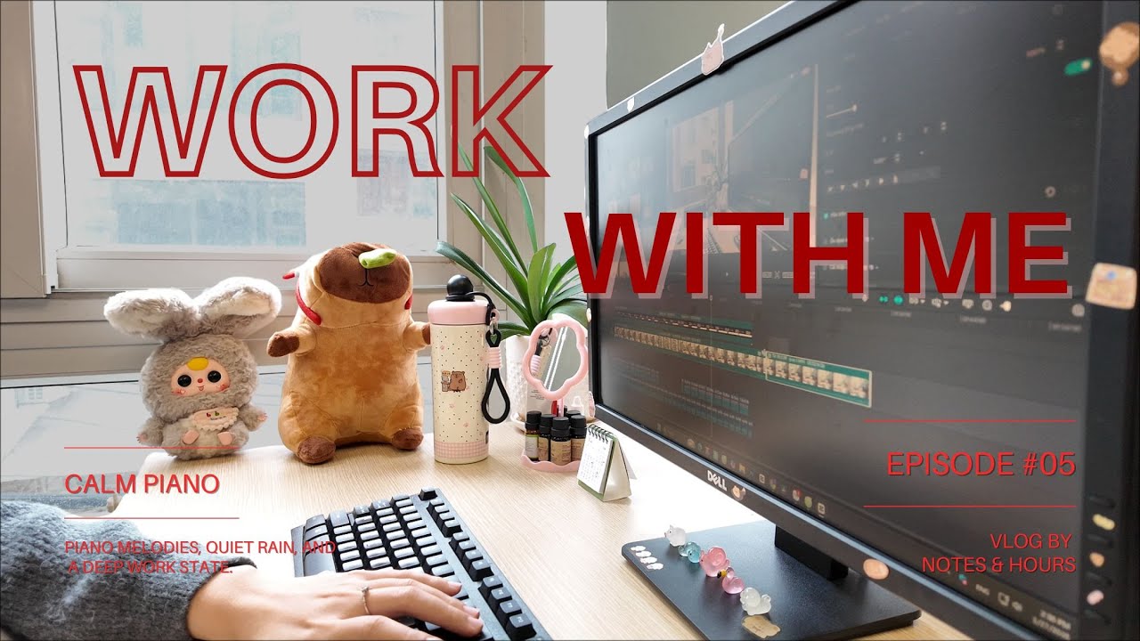 Work With Me | Rainy Piano for Focus & Calm Work