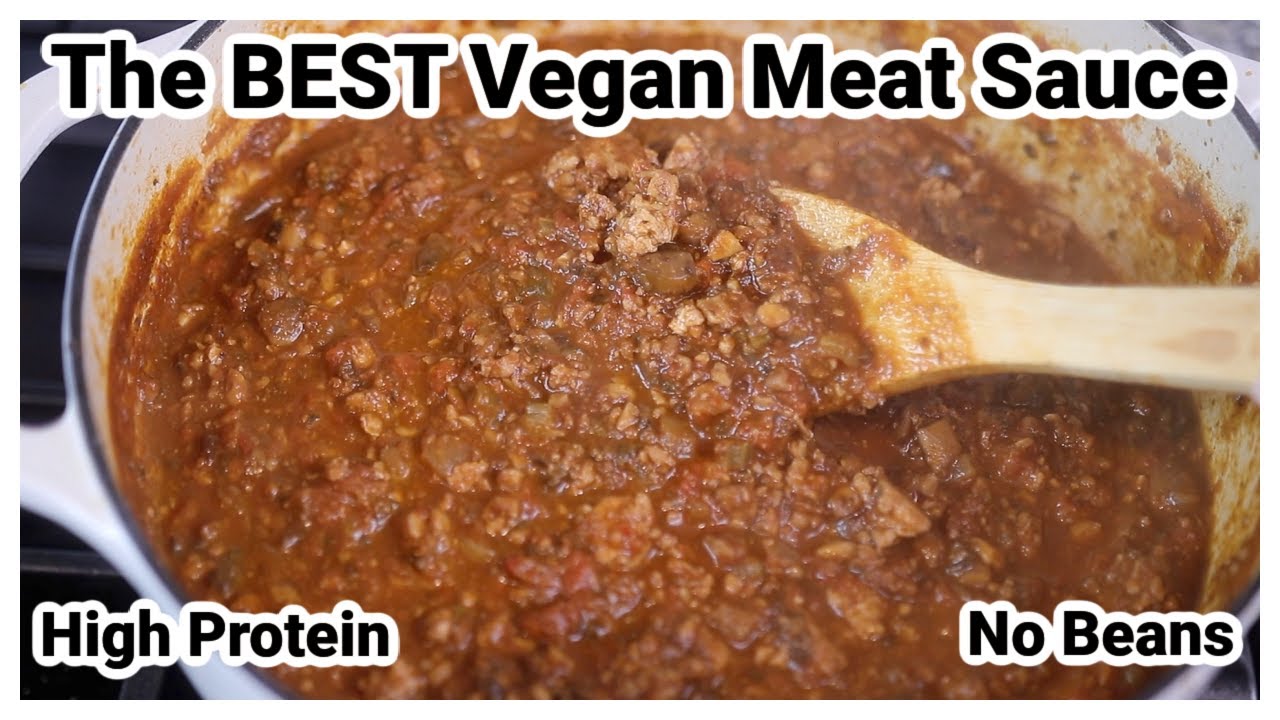 Vegan Bolognese/Meat Sauce (No Beans) | The Mushroom Den