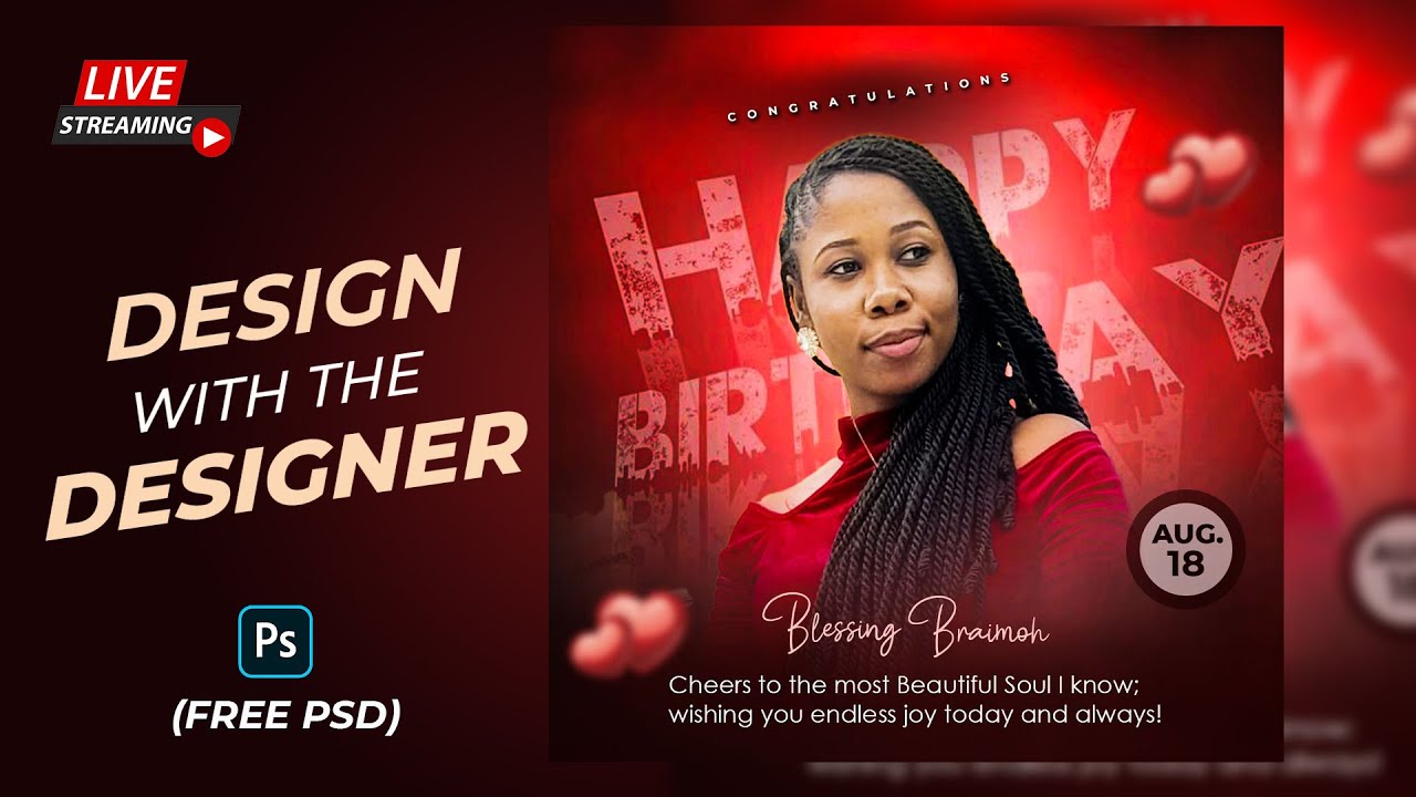 LIVE: DESIGN WITH THE DESIGNER - Create a Poster with Me Live | 23rd Aug. 2025