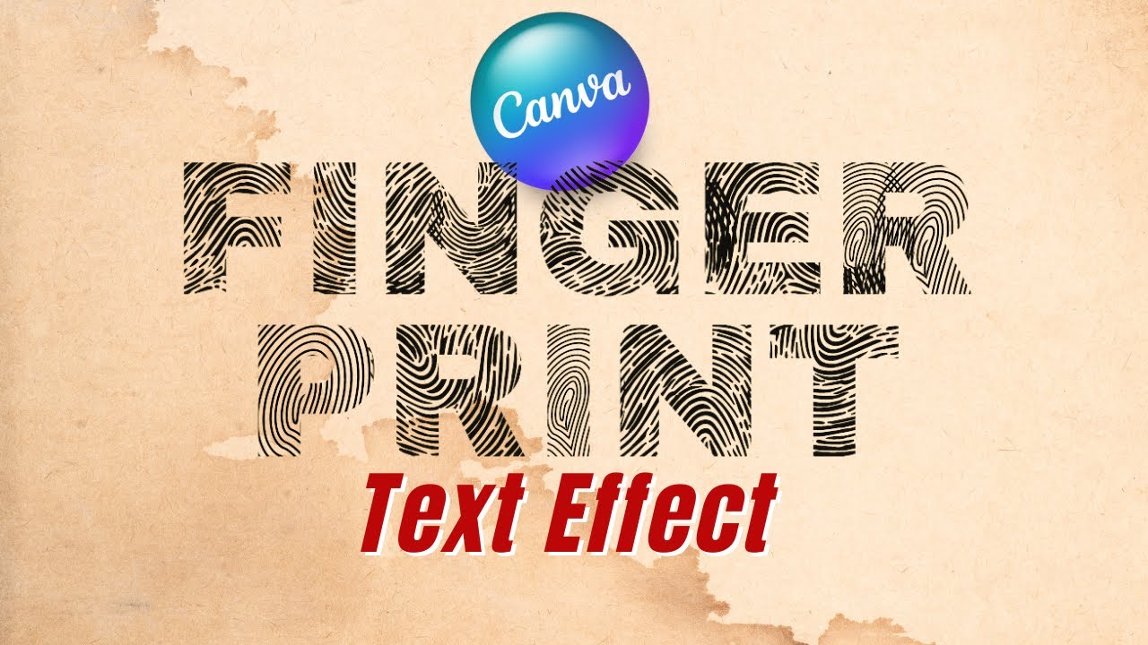 Finger Print text effect | Easy Canva tutorial
