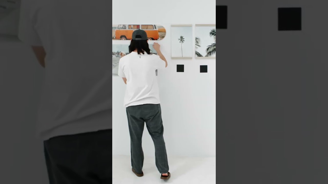 Bring custom wall decor, like skateboards and hanging canvas, home. Just peel, stick & hang 