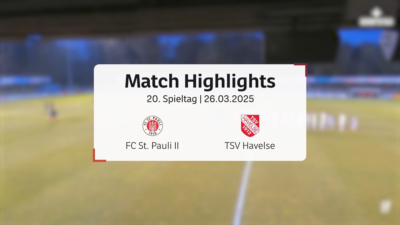 St. Pauli II schlägt Tabellenführer Havelse | Regionalliga Nord 20. Spieltag